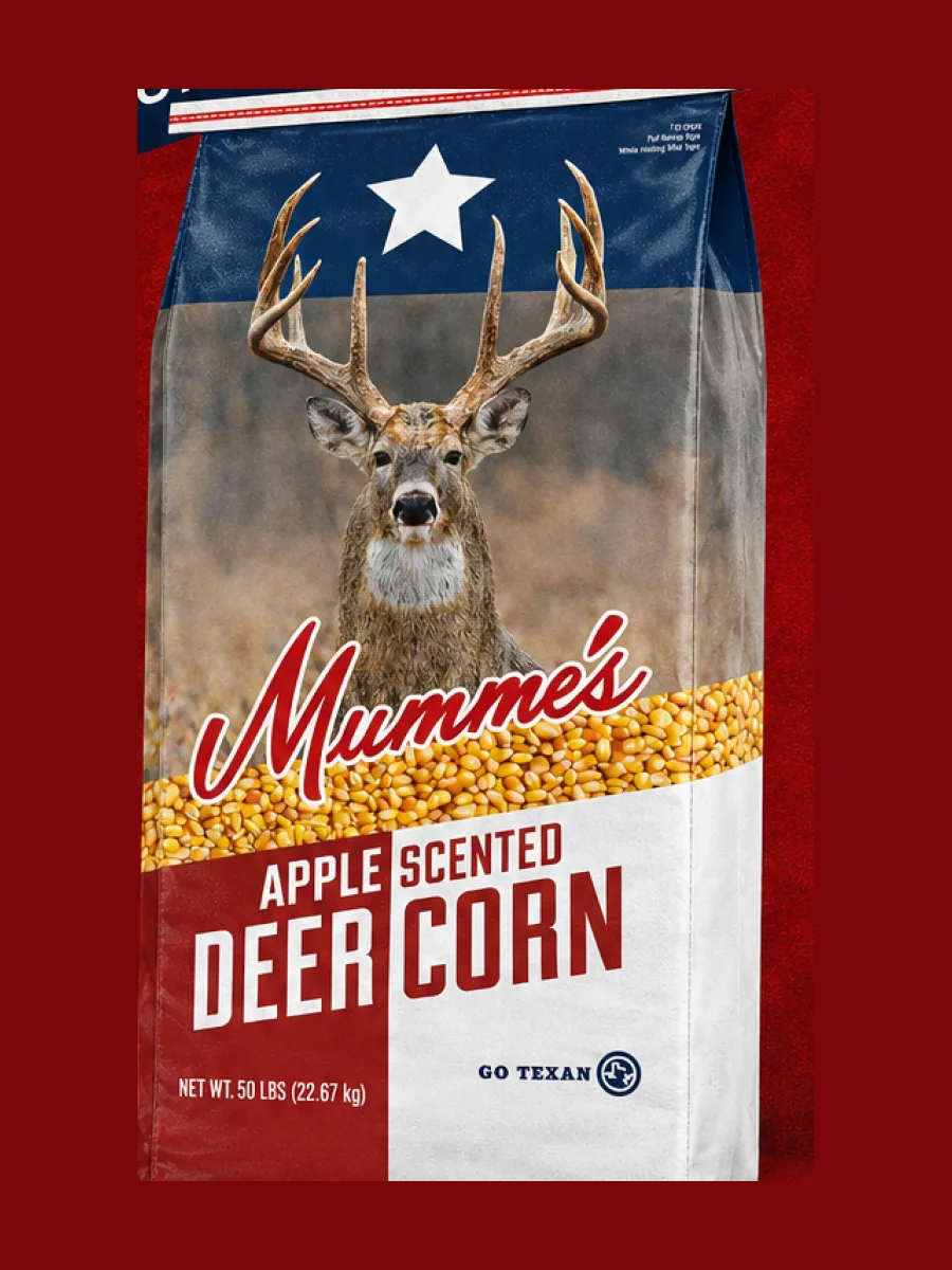 Mumme’s Apple Scented Deer Corn, 50 lb sack